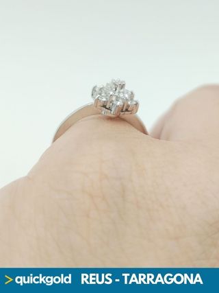 RV1178 ANILLO ORO 18K ROSETON 3.24GR T15/55