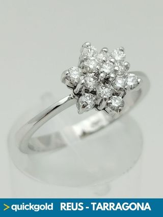 RV1178 ANILLO ORO 18K ROSETON 3.24GR T15/55