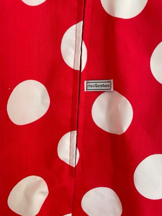 Vestido de flamenca Rojo con lunares blancos