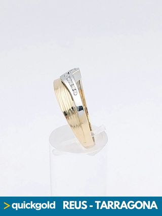 035-01-00391 ANILLO ORO BICOLOR 18K 7.36GR. T28