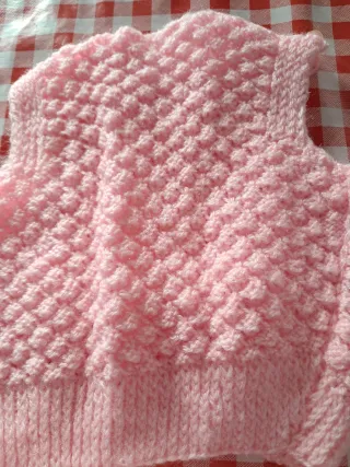 Completo neonato rosa fatto a mano