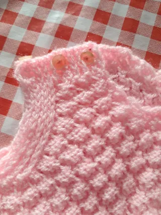 Completo neonato rosa fatto a mano