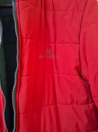 Chaquetón reversible Makarthy verde y rojo