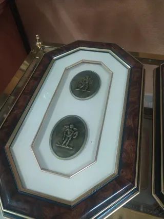 Juego de 2 Cuadros Decorativos Octogonales