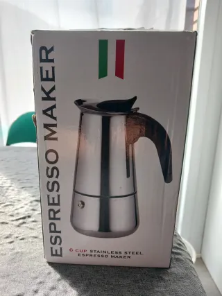Cafetera Italiana Acero Inoxidable 6 Tazas