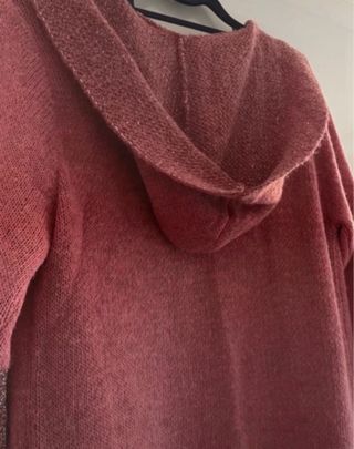 Cardigan con cappuccio e stella lurex