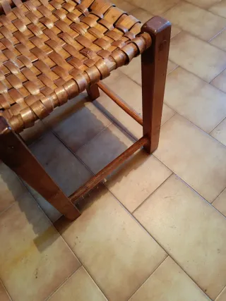 2 Banquetas Bambú y Madera