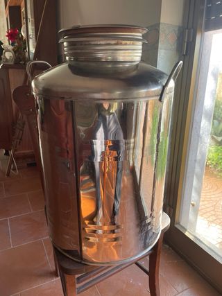 Bidone acciaio inox 50 litri con rubinetto