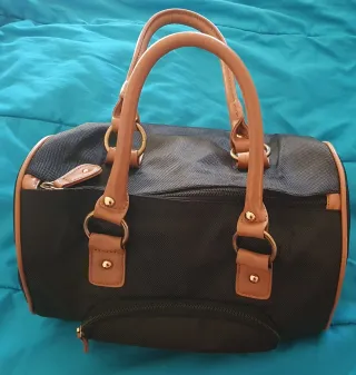 Bolso de mano elegante, negro y marrón