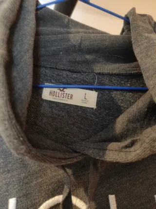 Sudadera Hollister Gris - Talla L
