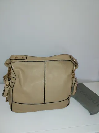 Bolso Uterqüe Beige Piel