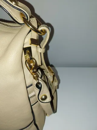 Bolso Uterqüe Beige Piel