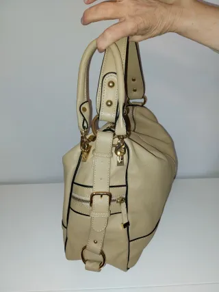 Bolso Uterqüe Beige Piel