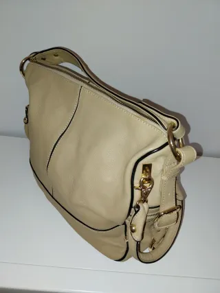 Bolso Uterqüe Beige Piel