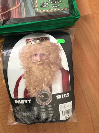 Disfraces   Rey Mago Melchor + barba Talla Única