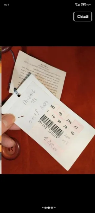 Cappotto in 100% Lana Vergine, rosso con cartellin