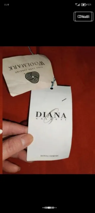 Cappotto in 100% Lana Vergine, rosso con cartellin