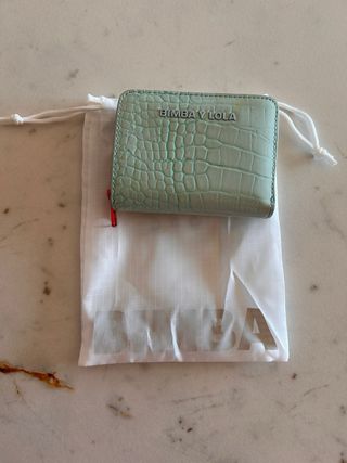 Monedero Bimba y Lola verde cocodrilo