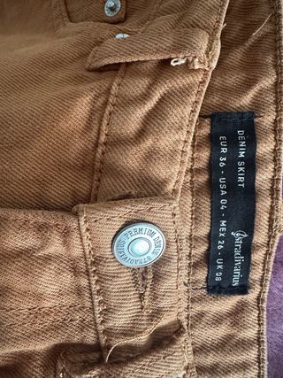 Falda vaquera marrón