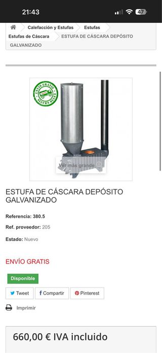 Estufa Tomas CC Policombustible