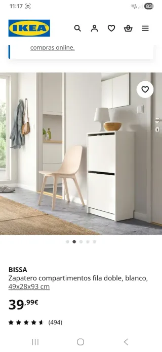 Zapatero Ikea Blanco