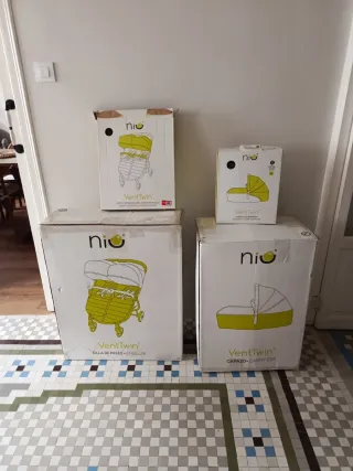 Carrito Gemelar NIU VentTwin Rojo