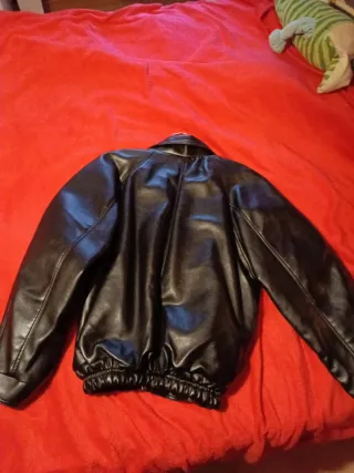 Cazadora de cuero Lampo negra