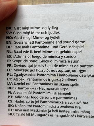 Juego de mesa Guess What! Mímica y Sonido