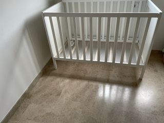 Cuna Bebé Ikea Blanca Para colchon de 60 x 120 cm