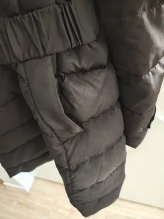 Abrigo de plumas Zara negro