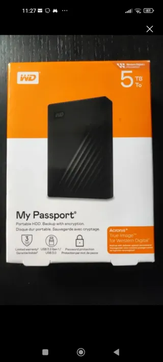 Disco Duro Externo WD 5TB My Passport