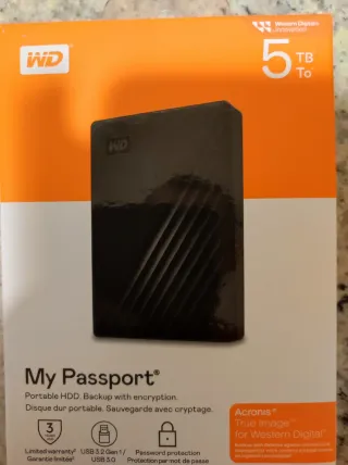 Disco Duro Externo WD 5TB My Passport