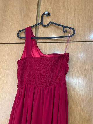 Vestido fiesta rojo cereza talla L