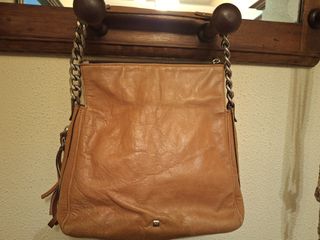 Bolso Purificación García Marrón Piel Cadena