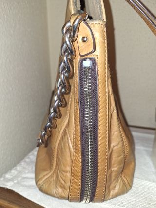 Bolso Purificación García Marrón Piel Cadena