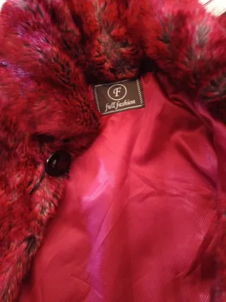 Chaquetón Piel Sintética Mujer Rojo nuevo