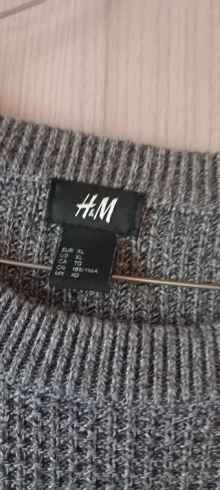 Maglia girocollo H&M uomo grigia