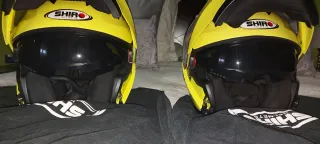 Casco modular SHIRO amarillo fluor