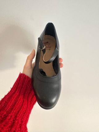 Zapatos Flamenco Tacón Negro Talla 37
