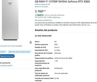 PC Sobremesa HP Envy TE02-0013N