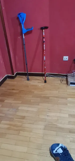 Muletas y bastón de paseo