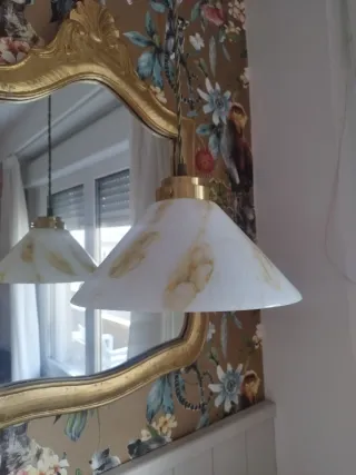 Lámpara de techo opalina vintage