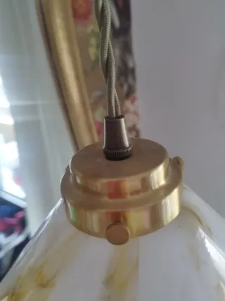 Lámpara de techo opalina vintage