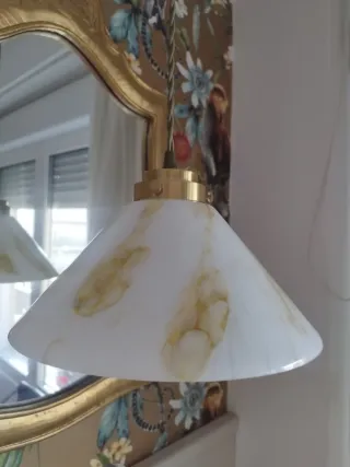 Lámpara de techo opalina vintage