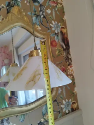 Lámpara de techo opalina vintage