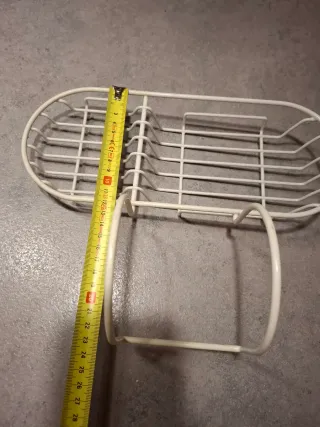 Portasapone bianco per vasca/lavandino