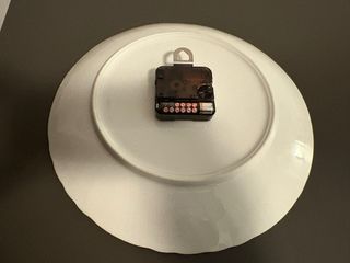 Reloj Antiguo Plato Porcelana Español Franquista