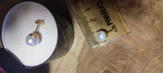 Pendientes Perla Cultivada 8mm Oro