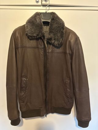 Chaqueta Massimo Dutti Marrón Piel