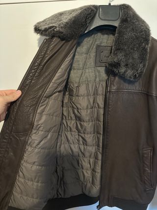 Chaqueta Massimo Dutti Marrón Piel